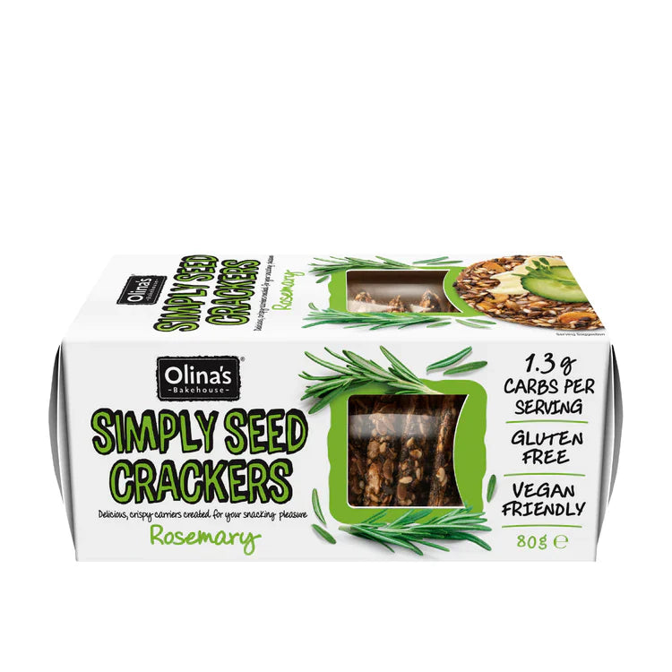Olina’s Rosemary Simply Seed Crackers 80g