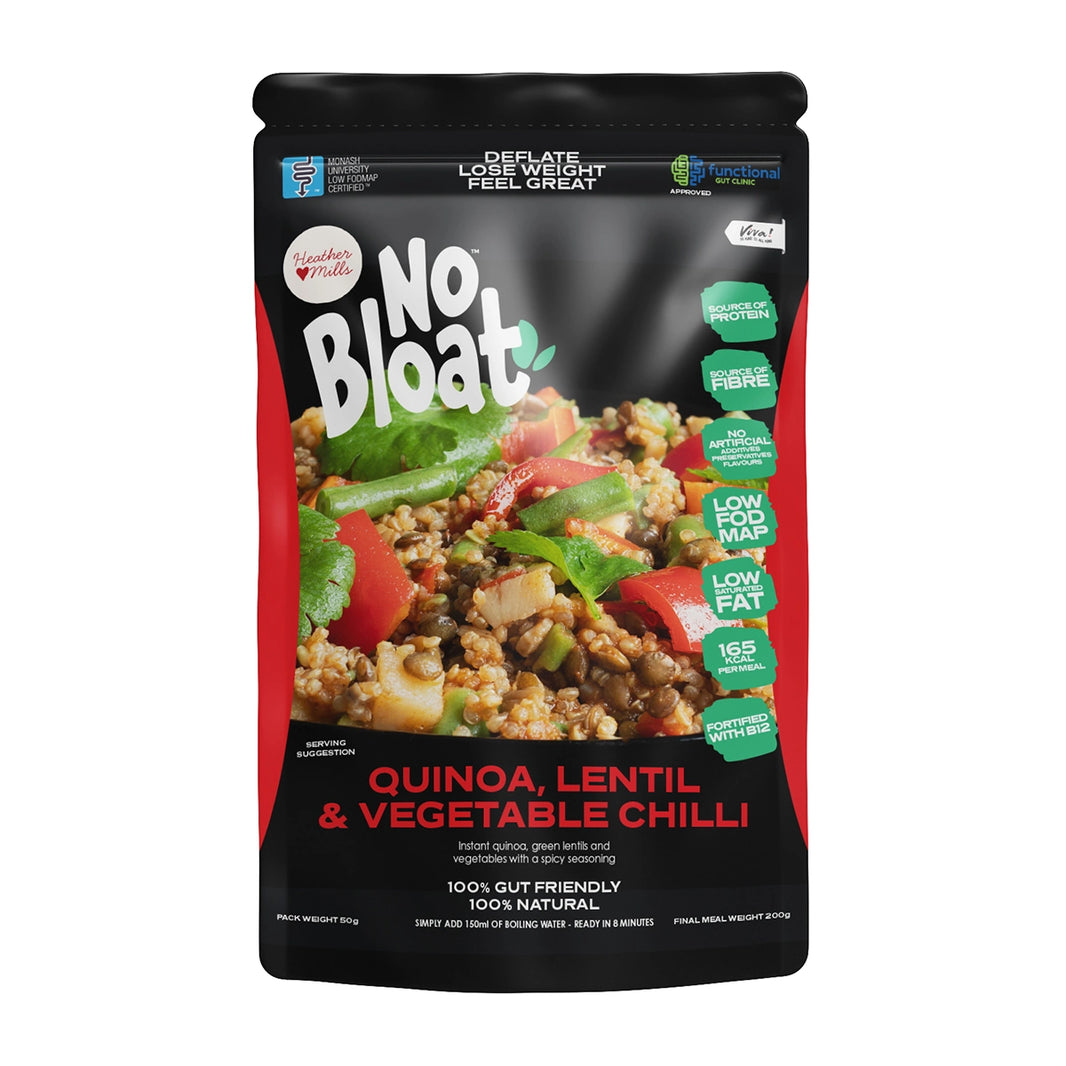 No Bloat Quinoa, Lentil and Vegetable Chilli