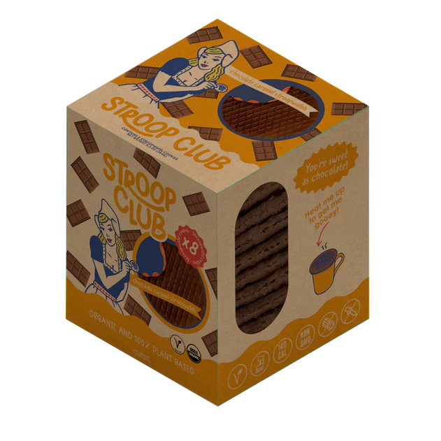 Stroop Club Organic Chocolate Caramel Stroopwafels 8 Pack 264g