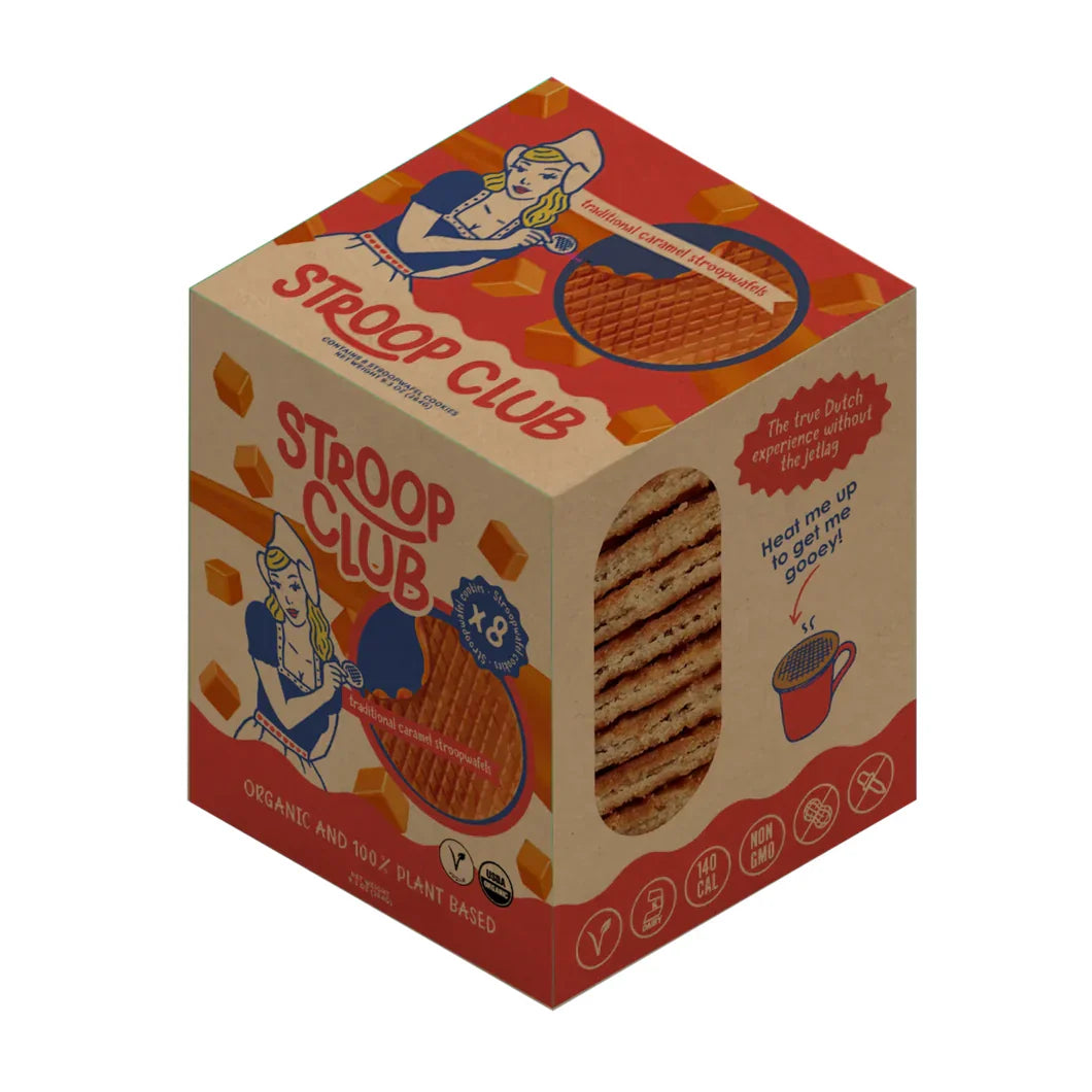 Stroop Club Organic Traditional Caramel Stroopwafels 8 Pack 240g