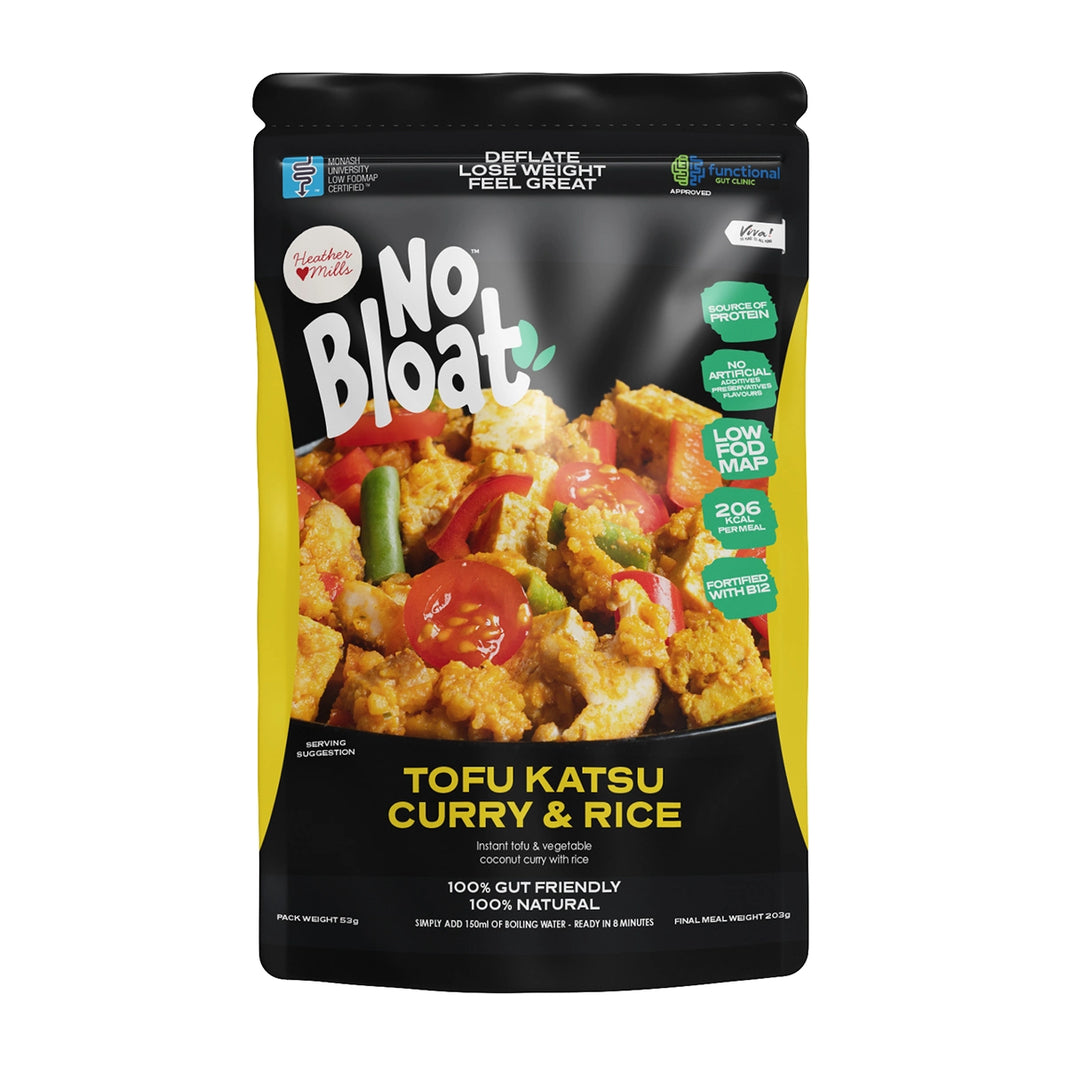 No Bloat Tofu Katsu Curry and Rice