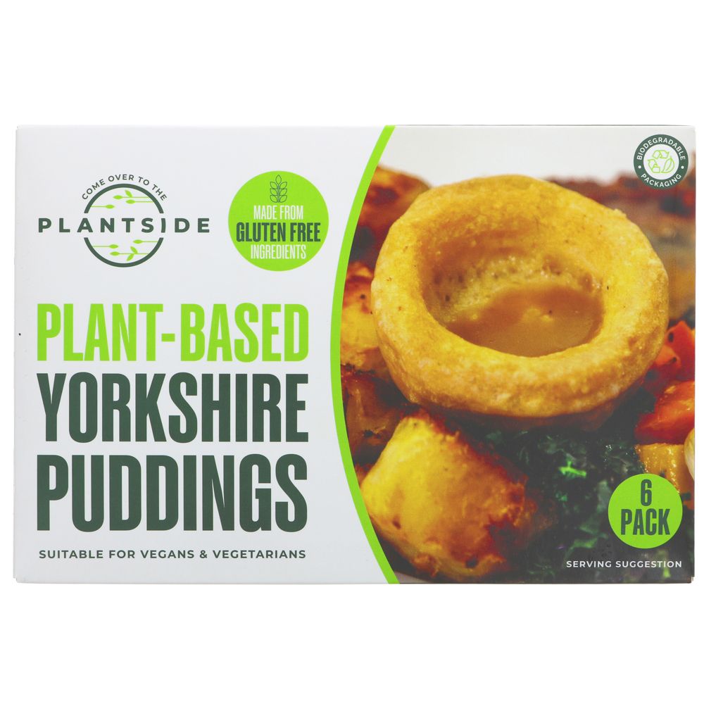 Plantside 6 Pack Vegan Yorkshire Puddings (Gluten Free) 400g