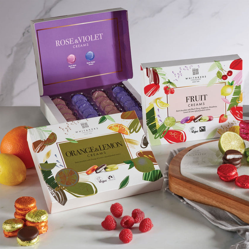Whitakers Dark Chocolate Fruit Fondant Creams (200g)
