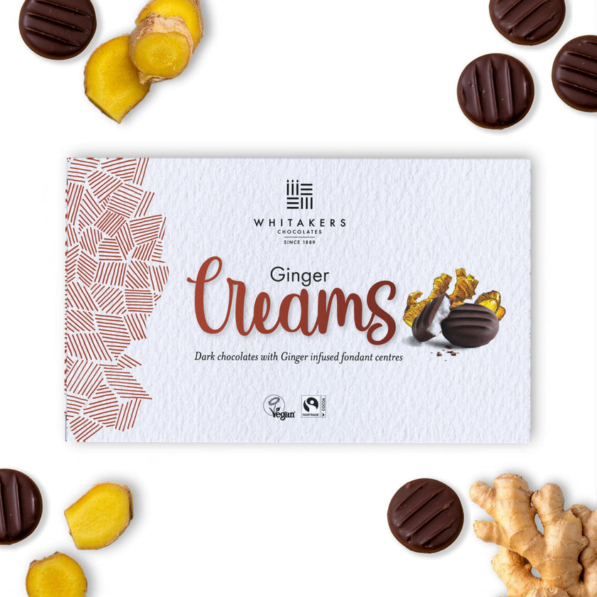Whitakers Dark Chocolate Ginger Fondant Creams (150g)