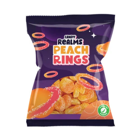 Candy Realms Vegan Peach Rings 190g