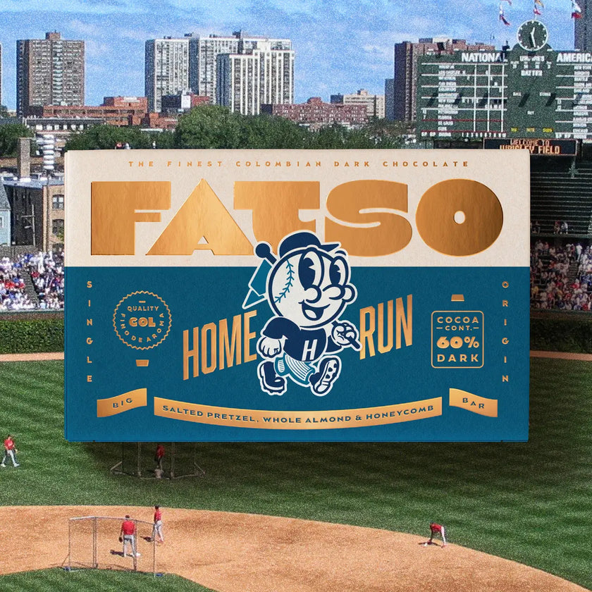 Fatso Home Run Big Bar - Salted Pretzel, Whole Almond & Honeycomb 150g