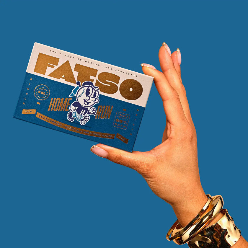 Fatso Home Run Big Bar - Salted Pretzel, Whole Almond & Honeycomb 150g