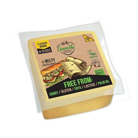 GreenVie Smoked Gouda Flavour Slices - 500g Catering Pack
