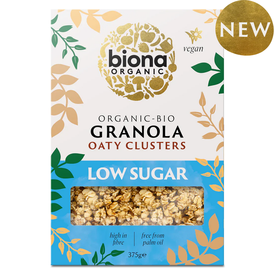 Biona Organic Low Sugar Granola - Oaty Clusters 375g