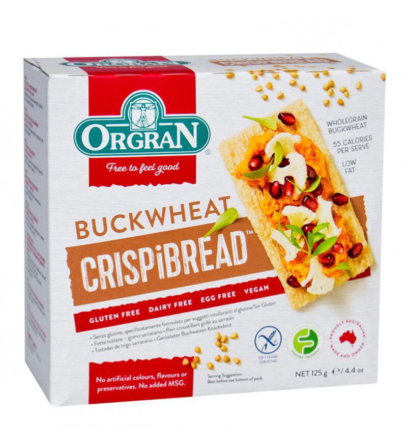 Orgran Gluten Free Toasted Buckwheat Crispbread - 125g