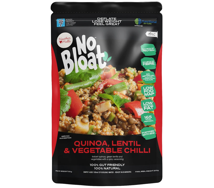 No Bloat Quinoa, Lentil and Vegetable Chilli