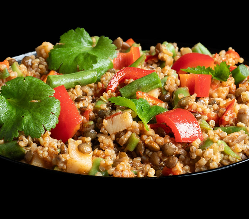 No Bloat Quinoa, Lentil and Vegetable Chilli