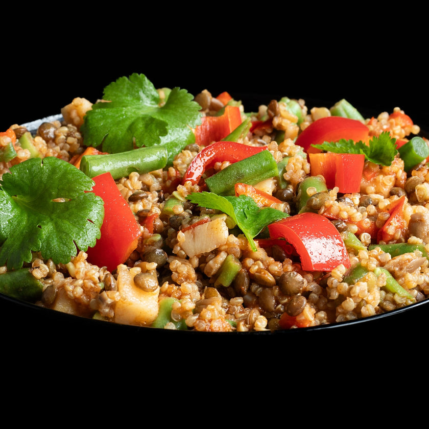 No Bloat Quinoa, Lentil and Vegetable Chilli