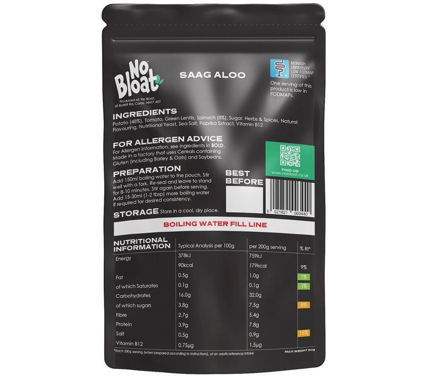 No Bloat Saag Aloo