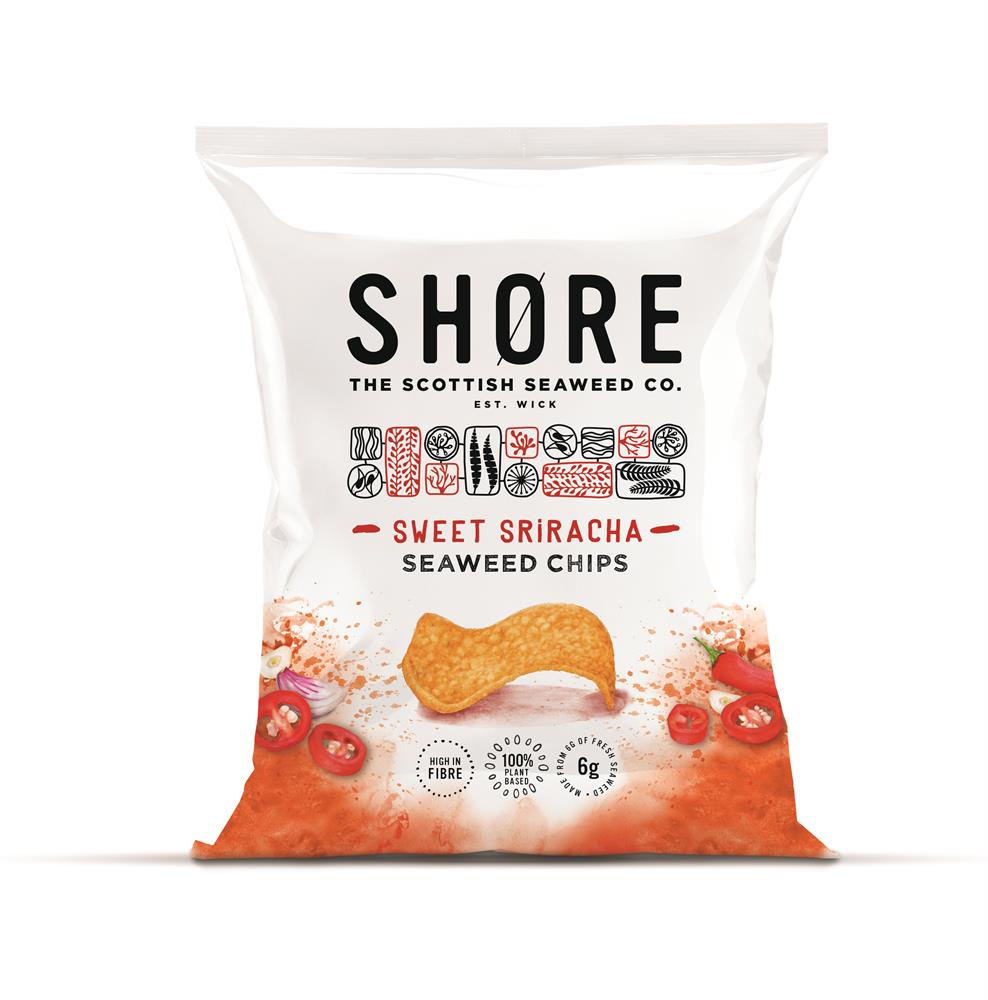 Shore Sweet Sriracha Seaweed Chips 25g
