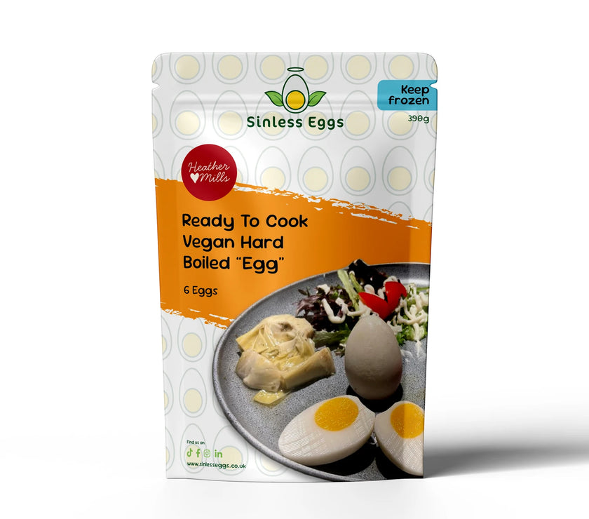 Sinless Eggs Vegan "Hard Boiled Eggs" 6 x Whole “Eggs” 390g