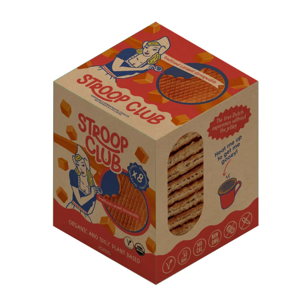 Stroop Club Organic Traditional Caramel Stroopwafels 8 Pack 240g