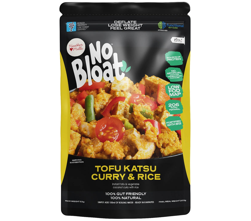 No Bloat Tofu Katsu Curry and Rice