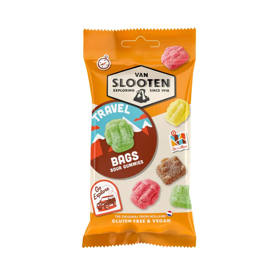 Van Slooten Travel Bags Sour Wine Gums 60g