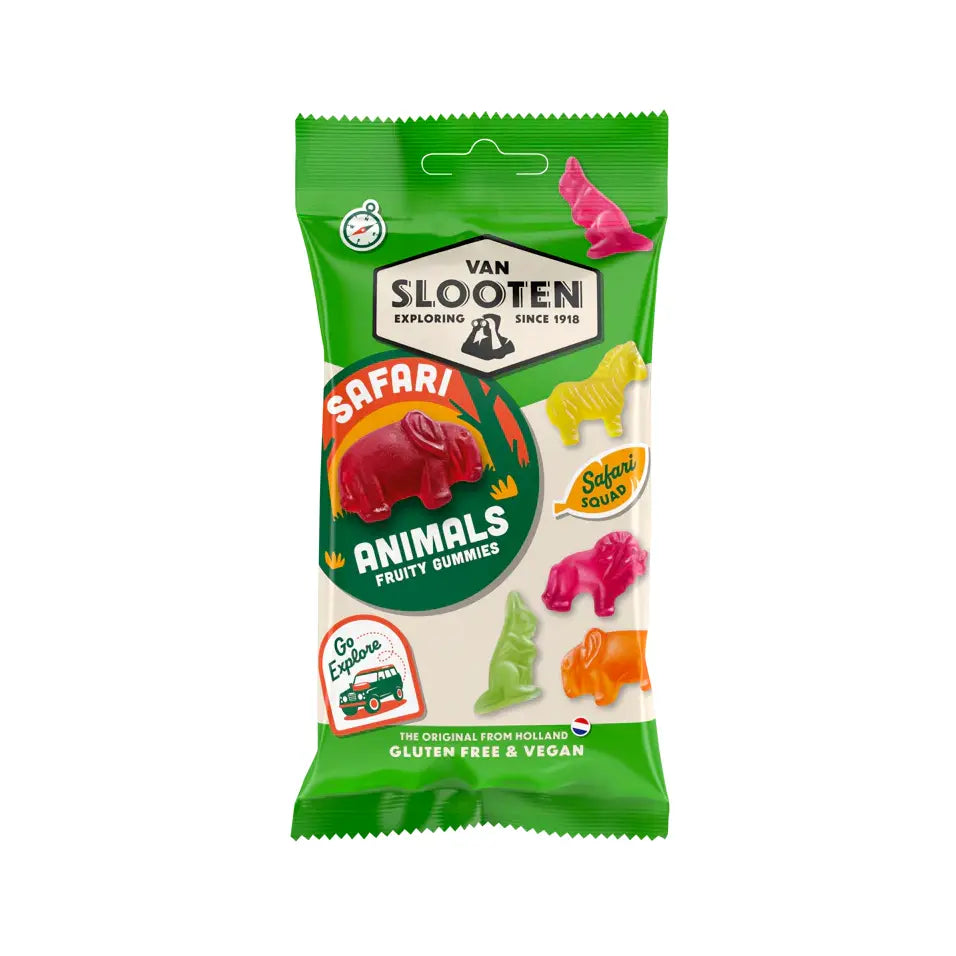Van Slooten Safari Animals Fruity Wine Gums 60g