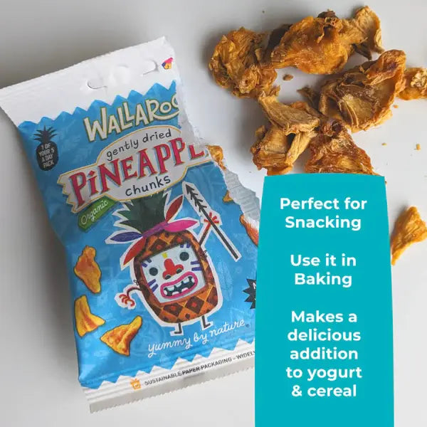 Wallaroo Snack Pack - Gently Dried Pineapple Chunks 30g