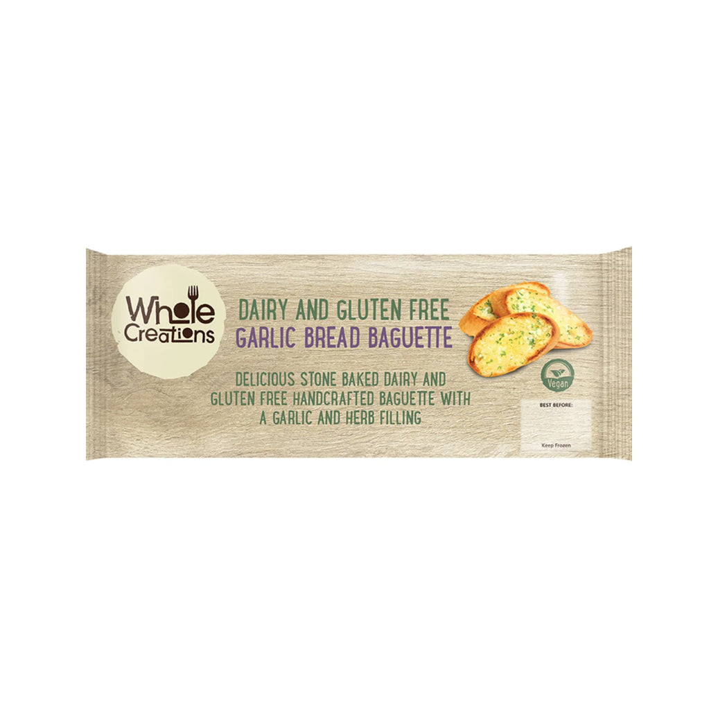 Whole Creations Dairy and Gluten Free Garlic Bread Baguette