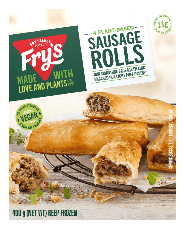 Fry's 4 Plant Based Sausage Rolls 400g