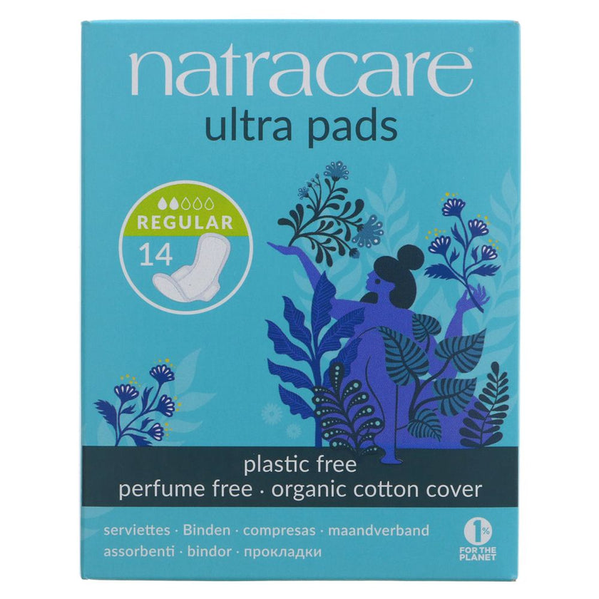 Natracare Organic Cotton UltraPads with Wings - Regular - 14 Pads